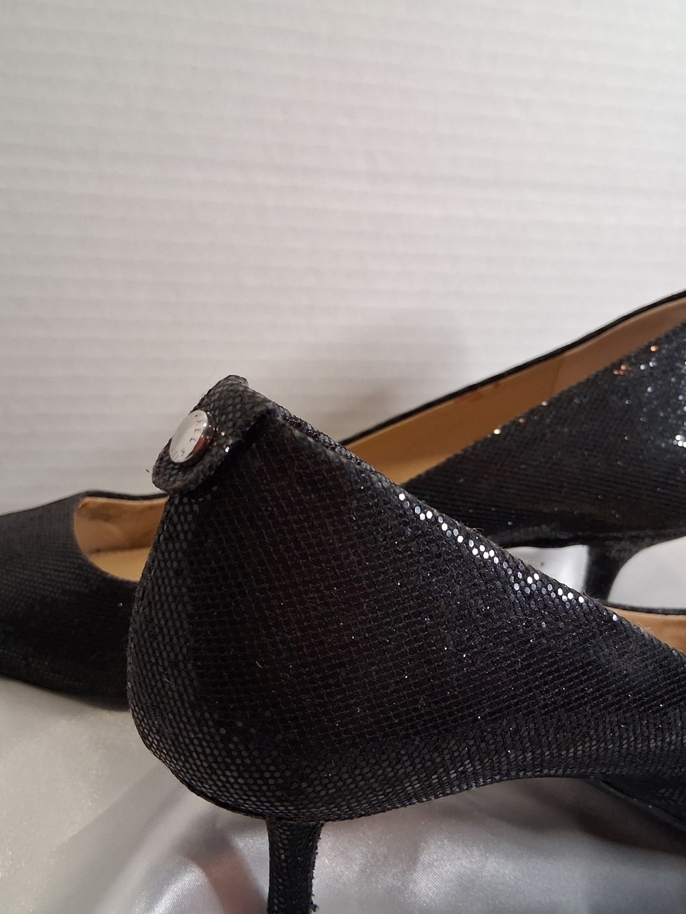 Michael Kors Black Sequin Mid Heel Pumps